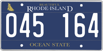 RI license plate 045164