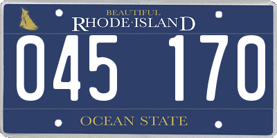 RI license plate 045170
