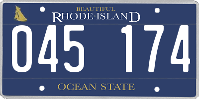 RI license plate 045174