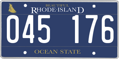 RI license plate 045176