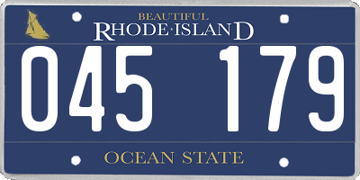 RI license plate 045179