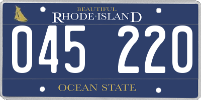 RI license plate 045220