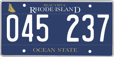 RI license plate 045237