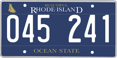 RI license plate 045241
