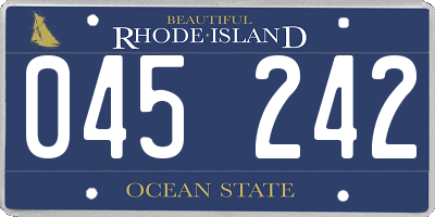 RI license plate 045242