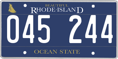 RI license plate 045244