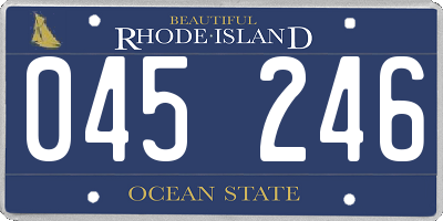 RI license plate 045246