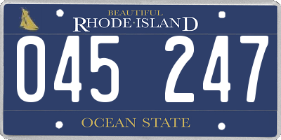RI license plate 045247