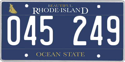 RI license plate 045249