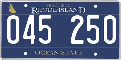 RI license plate 045250