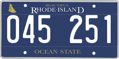 RI license plate 045251