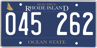 RI license plate 045262
