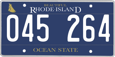 RI license plate 045264