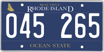 RI license plate 045265