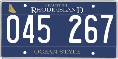 RI license plate 045267