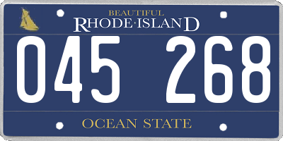 RI license plate 045268