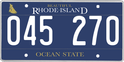 RI license plate 045270