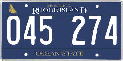 RI license plate 045274