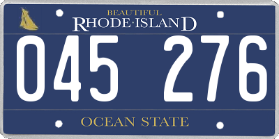 RI license plate 045276