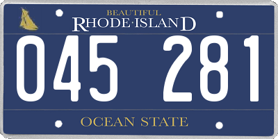 RI license plate 045281