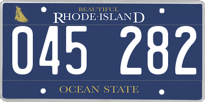 RI license plate 045282