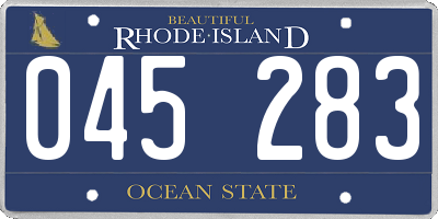 RI license plate 045283