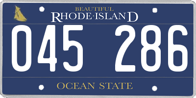 RI license plate 045286