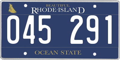 RI license plate 045291