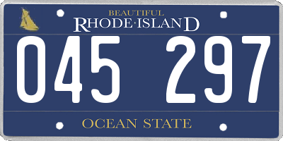 RI license plate 045297