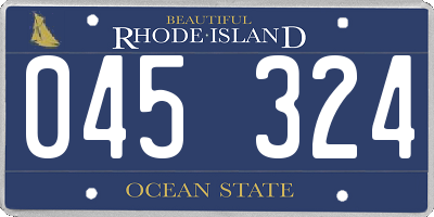 RI license plate 045324