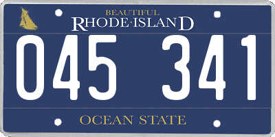 RI license plate 045341