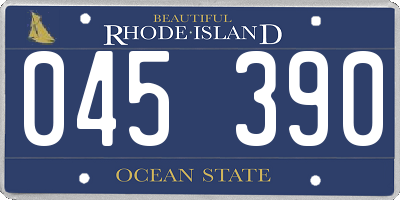 RI license plate 045390