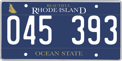 RI license plate 045393