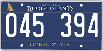 RI license plate 045394