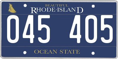 RI license plate 045405