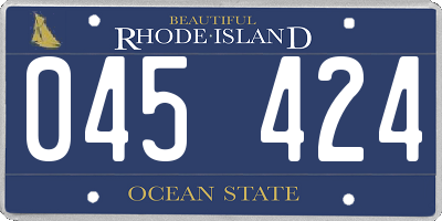 RI license plate 045424