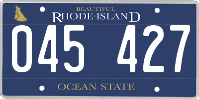 RI license plate 045427