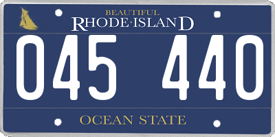 RI license plate 045440