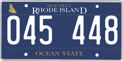 RI license plate 045448