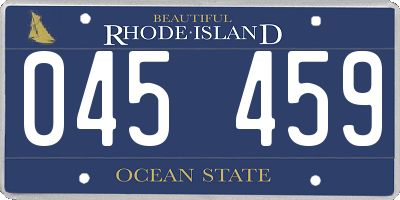 RI license plate 045459