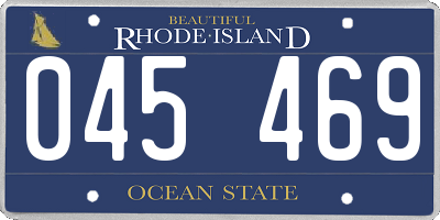 RI license plate 045469