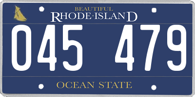 RI license plate 045479