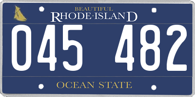 RI license plate 045482