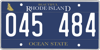 RI license plate 045484