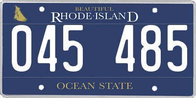 RI license plate 045485