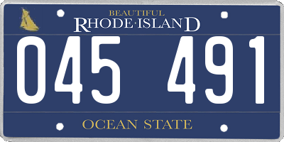 RI license plate 045491
