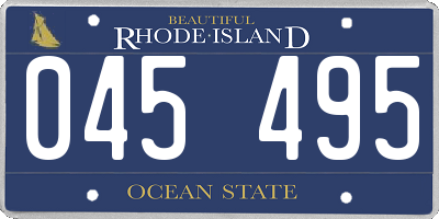 RI license plate 045495