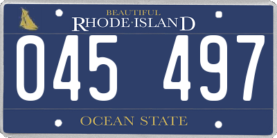 RI license plate 045497