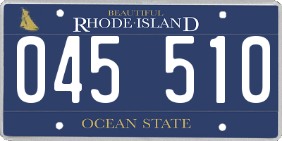 RI license plate 045510