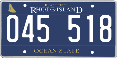 RI license plate 045518